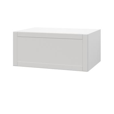 Шкаф верхний  антресоль ШВА 800 Корпус: ЛДСП белый 16мм; фасад: фрезеровка Диада, МДФ лофт крем 16 мм