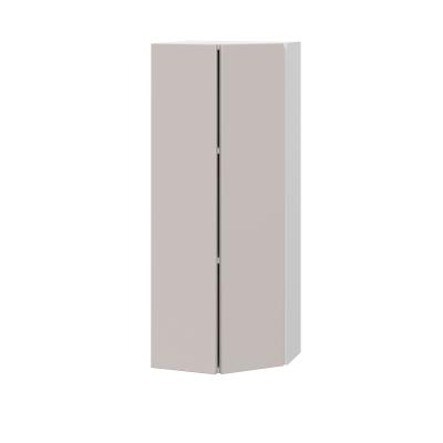 Шкаф верхний торцевой ШВТ 360Н Корпус: ЛДСП белый 16мм; фасад: фрезеровка Оливия, МДФ сиена тауп 16 мм