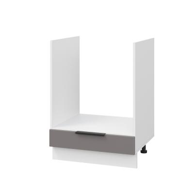 Шкаф нижний духовой ШНД 600 Корпус: ЛДСП белый 16мм; фасад: фрезеровка Оливия, МДФ моно брауни 16 мм