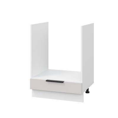 Шкаф нижний духовой ШНД 600 Корпус: ЛДСП белый 16мм; фасад: фрезеровка Оливия, МДФ моно керамика 16 мм