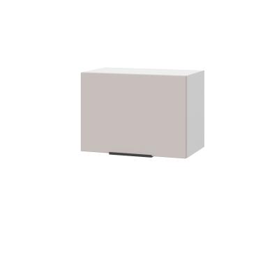 Шкаф верхний горизонтальный ШВГ 500 Корпус: ЛДСП белый 16мм; фасад: фрезеровка Оливия, МДФ сиена тауп 16 мм