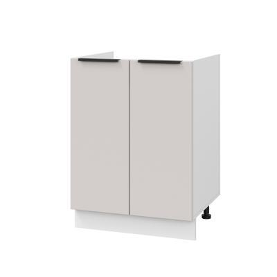 Шкаф нижний под мойку ШНМ 600 Корпус: ЛДСП белый 16мм; фасад: фрезеровка Оливия, МДФ моно керамика 16 мм