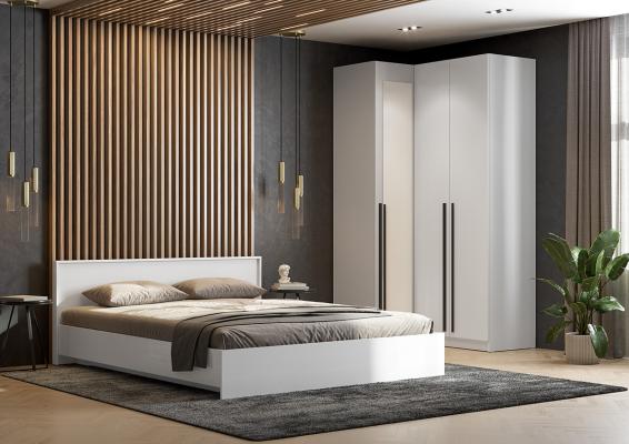 Модульная спальня Берген Белое дерево