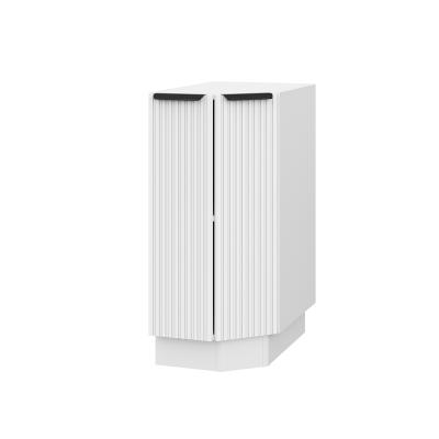 Шкаф нижний торцевой ШНТ 360 Корпус: ЛДСП белый 16мм; фасад: фрезеровка Норд Line, МДФ софт пломбир 16 мм