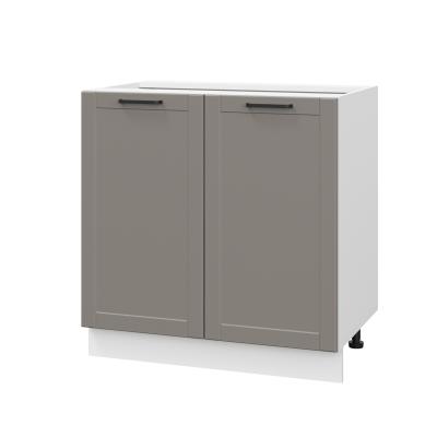 Шкаф нижний ШН 800 Корпус: ЛДСП белый 16мм; фасад: фрезеровка Диада, МДФ лофт кварц 16 мм