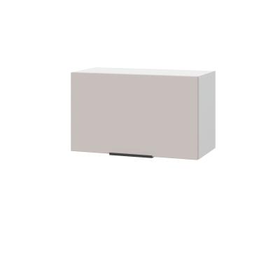 Шкаф верхний горизонтальный ШВГ 600 Корпус: ЛДСП белый 16мм; фасад: фрезеровка Оливия, МДФ сиена тауп 16 мм