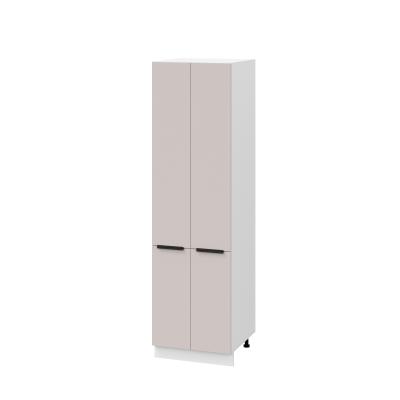 Пенал П600-22 Корпус: ЛДСП белый 16мм; фасад: фрезеровка Оливия, МДФ сиена тауп 16 мм