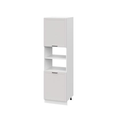 Пенал ПД600-11 Корпус: ЛДСП белый 16мм; фасад: фрезеровка Диада, МДФ лофт крем 16 мм