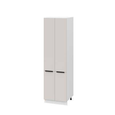 Пенал П600-22 Корпус: ЛДСП белый 16мм; фасад: фрезеровка Оливия, МДФ моно керамика 16 мм