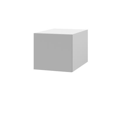 Шкаф верхний  антресоль ШВА 400 Корпус: ЛДСП белый 16мм; фасад: фрезеровка Оливия, ЛДСП серый софт 16 мм