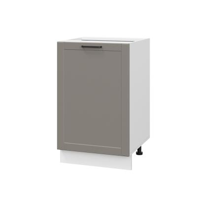 Шкаф нижний ШН 500 Корпус: ЛДСП белый 16мм; фасад: фрезеровка Диада, МДФ лофт кварц 16 мм