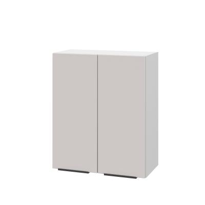 Шкаф верхний ШВ 600 Корпус: ЛДСП белый 16мм; фасад: фрезеровка Оливия, МДФ моно керамика 16 мм