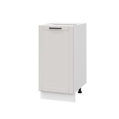 Шкаф нижний ШН 400 Корпус: ЛДСП белый 16мм; фасад: фрезеровка Диада, МДФ лофт крем 16 мм