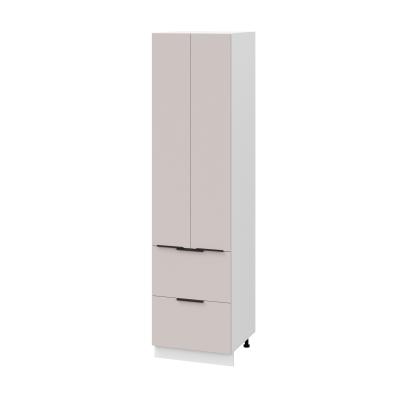 Пенал (премьер) П600Н-22Я Корпус: ЛДСП белый 16мм; фасад: фрезеровка Оливия, МДФ сиена тауп 16 мм