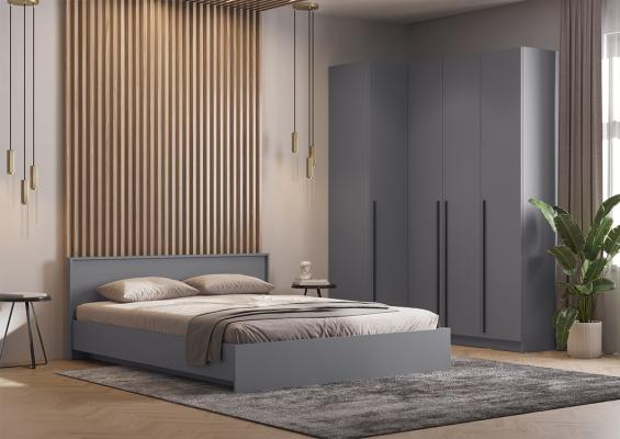 Модульная спальня Берген Серый графит