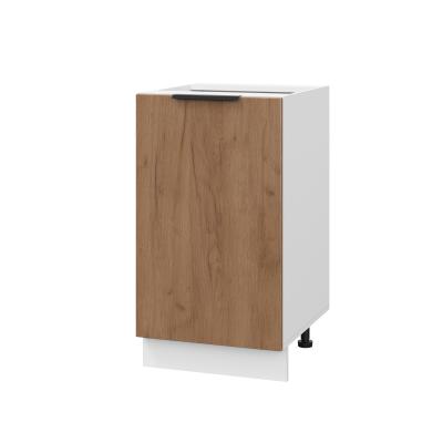 Шкаф нижний ШН 450 Корпус: ЛДСП белый 16мм; фасад: фрезеровка Оливия, ЛДСП дуб крафт табачный 16 мм