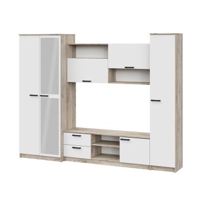 гостиная Марта-12 дуб крафт серый/белый