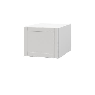 Шкаф верхний  антресоль ШВА 450 Корпус: ЛДСП белый 16мм; фасад: фрезеровка Диада, МДФ лофт крем 16 мм