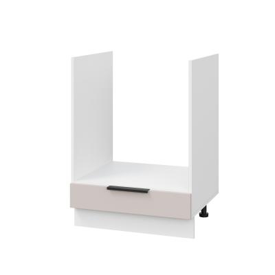 Шкаф нижний духовой ШНД 600 Корпус: ЛДСП белый 16мм; фасад: фрезеровка Оливия, МДФ сиена тауп 16 мм