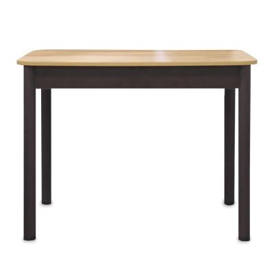 Стол Беседа раздвижной В1, ЛДСП (980*580*300) Дуб Вотан, КРОМКА: дуб вотан / черный/ЛДСП Бодега тем