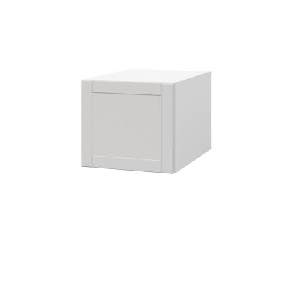 Шкаф верхний  антресоль ШВА 400 Корпус: ЛДСП белый 16мм; фасад: фрезеровка Диада, МДФ лофт крем 16 мм