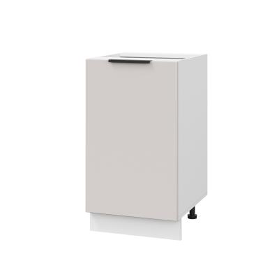 Шкаф нижний ШН 450 Корпус: ЛДСП белый 16мм; фасад: фрезеровка Оливия, МДФ моно керамика 16 мм