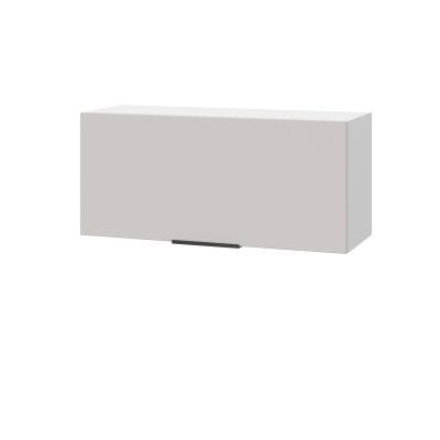 Шкаф верхний горизонтальный ШВГ 800 Корпус: ЛДСП белый 16мм; фасад: фрезеровка Оливия, МДФ моно керамика 16 мм