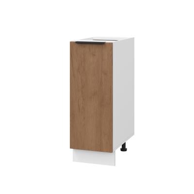 Шкаф нижний ШН 300 Корпус: ЛДСП белый 16мм; фасад: фрезеровка Оливия, ЛДСП дуб крафт табачный 16 мм