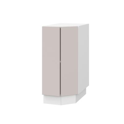 Шкаф нижний торцевой ШНТ 360 Корпус: ЛДСП белый 16мм; фасад: фрезеровка Оливия, МДФ сиена тауп 16 мм