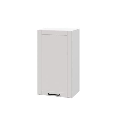 Шкаф верхний ШВ 400 Корпус: ЛДСП белый 16мм; фасад: фрезеровка Диада, МДФ лофт крем 16 мм