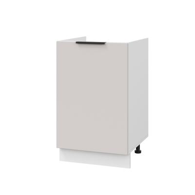 Шкаф нижний под мойку ШНМ 500 Корпус: ЛДСП белый 16мм; фасад: фрезеровка Оливия, МДФ моно керамика 16 мм