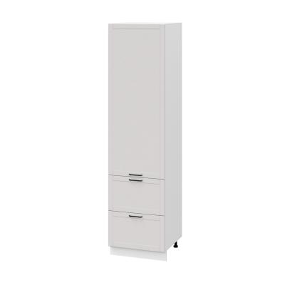 Пенал (премьер) П600Н-12Я Корпус: ЛДСП белый 16мм; фасад: фрезеровка Диада, МДФ лофт крем 16 мм