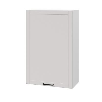 Шкаф верхний (премьер) ШВ 600Н-1 Корпус: ЛДСП белый 16мм; фасад: фрезеровка Диада, МДФ лофт крем 16 мм