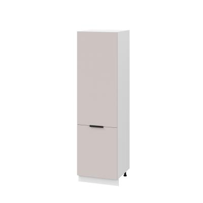 Пенал П600-11 Корпус: ЛДСП белый 16мм; фасад: фрезеровка Оливия, МДФ сиена тауп 16 мм