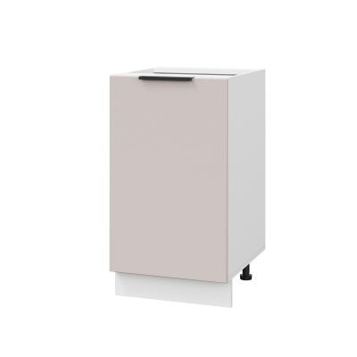 Шкаф нижний ШН 450 Корпус: ЛДСП белый 16мм; фасад: фрезеровка Оливия, МДФ сиена тауп 16 мм