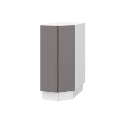 Шкаф нижний торцевой ШНТ 360 Корпус: ЛДСП белый 16мм; фасад: фрезеровка Оливия, МДФ моно брауни 16 мм