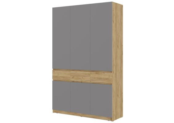 БОСТОН ШК-002 Шкаф 3-ств. ЛДСП (Комплект) Дуб Крафт золотой / Шифер серый