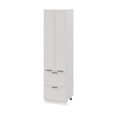 Пенал (премьер) П600Н-22Я Корпус: ЛДСП белый 16мм; фасад: фрезеровка Диада, МДФ лофт крем 16 мм