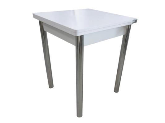 Стол ломберный Купер 780х580 (1160х780), раскладной, ЛДСП Белый / Хром