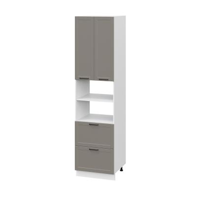 Пенал (премьер) ПД600Н-22Я Корпус: ЛДСП белый 16мм; фасад: фрезеровка Диада, МДФ лофт кварц 16 мм