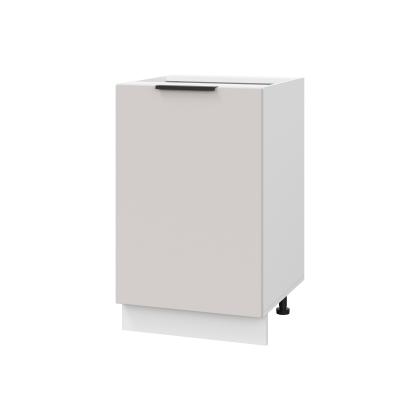 Шкаф нижний ШН 500 Корпус: ЛДСП белый 16мм; фасад: фрезеровка Оливия, МДФ моно керамика 16 мм