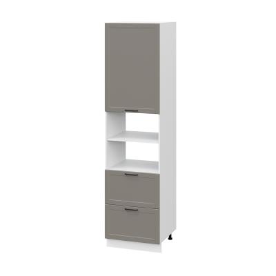 Пенал (премьер) ПД600Н-12Я Корпус: ЛДСП белый 16мм; фасад: фрезеровка Диада, МДФ лофт кварц 16 мм