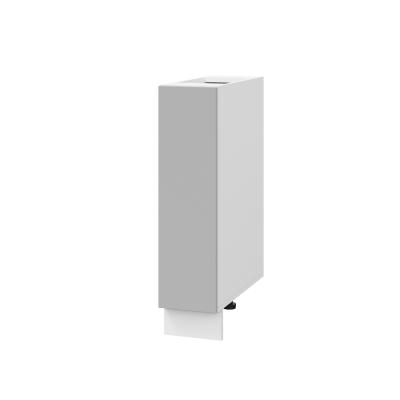 Шкаф шижний ШНБ 200 Корпус: ЛДСП белый 16мм; фасад: фрезеровка Оливия, ЛДСП серый софт 16 мм