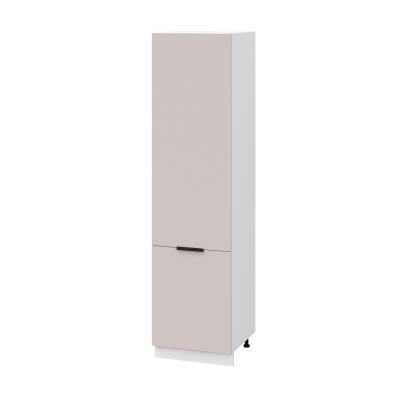 Пенал (премьер) П600Н-11 Корпус: ЛДСП белый 16мм; фасад: фрезеровка Оливия, МДФ сиена тауп 16 мм