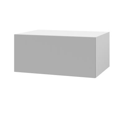 Шкаф верхний  антресоль ШВА 800 Корпус: ЛДСП белый 16мм; фасад: фрезеровка Оливия, ЛДСП серый софт 16 мм