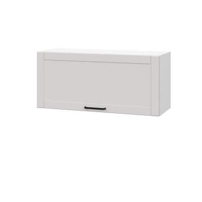 Шкаф верхний горизонтальный ШВГ 800 Корпус: ЛДСП белый 16мм; фасад: фрезеровка Диада, МДФ лофт крем 16 мм