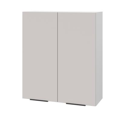 Шкаф верхний (премьер) ШВ 800Н Корпус: ЛДСП белый 16мм; фасад: фрезеровка Оливия, МДФ моно керамика 16 мм