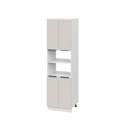 Пенал ПД600-22 Корпус: ЛДСП белый 16мм; фасад: фрезеровка Оливия, МДФ моно керамика 16 мм