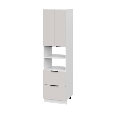 Пенал (премьер) ПД600Н-22Я Корпус: ЛДСП белый 16мм; фасад: фрезеровка Оливия, МДФ моно керамика 16 мм