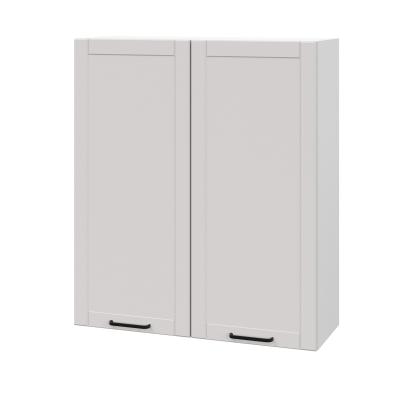 Шкаф верхний (премьер) ШВ 800Н Корпус: ЛДСП белый 16мм; фасад: фрезеровка Диада, МДФ лофт крем 16 мм